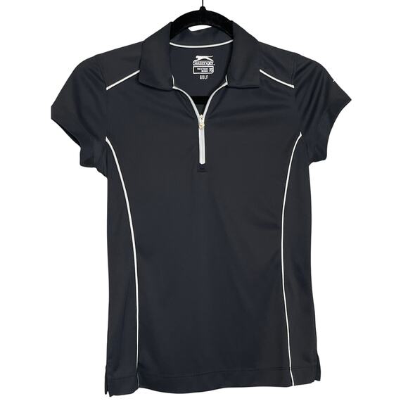 Slazenger Golf Gray Cap Sleeve Pull Over 1/4 Zip Shirt XS - Picture 1 of 6